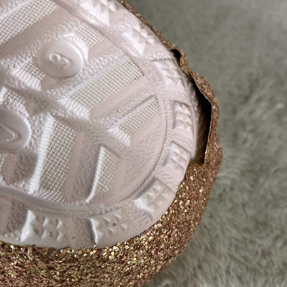 CROCS Classic Glitter Girls Kids Clogs Sandals Size 3 Pink Gold Slip On Shoe NEW - Picture 8 of 11